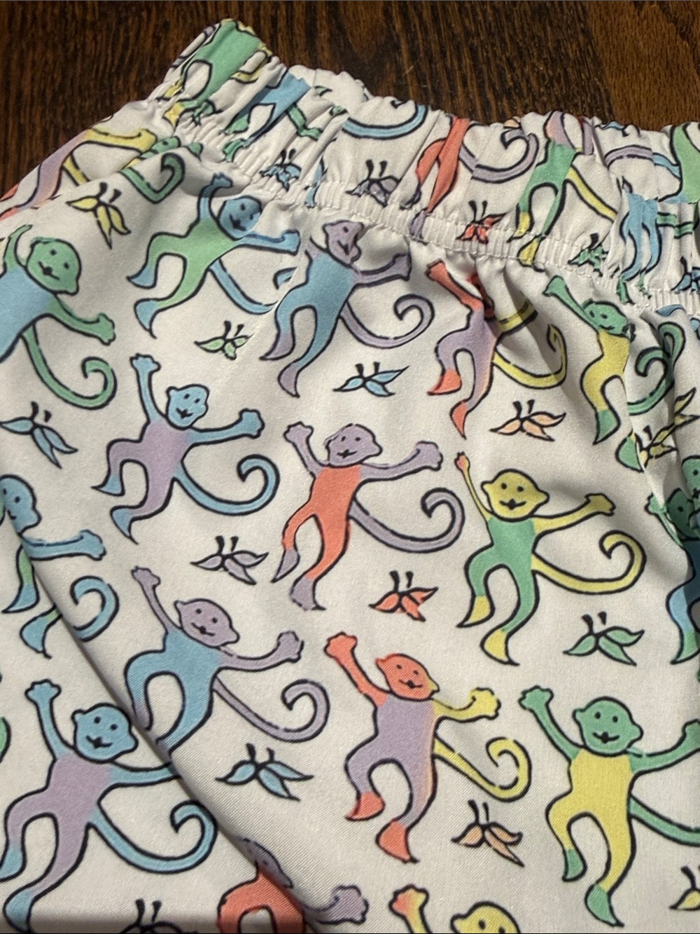Kids Multicolor rainbow Monkey Print Pajama Set - Picture 8 of 10